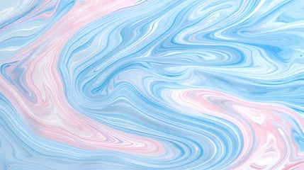 Fotobehang Swirling Blue Pastel Marble Patterns © Artistic Visions