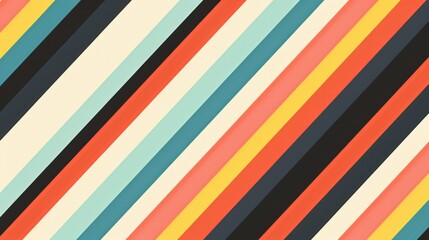 Contrasting Rhythm: A colorful striped backdrop with a striking black stripe, creating a captivating visual rhythm of contrast and balance.