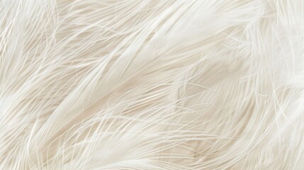 Whispering Grace: A Long, White Feather with a Wavy Texture, Symbolizing Elegance in Motion