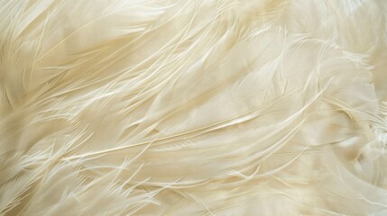 Flowing Serenity: A Delicate, Wavy-Textured White Feather, Capturing the Essence of Tranquility