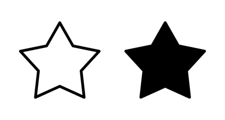 Star Icon vector isolated on white background. Star vector icon. Rating symbol
