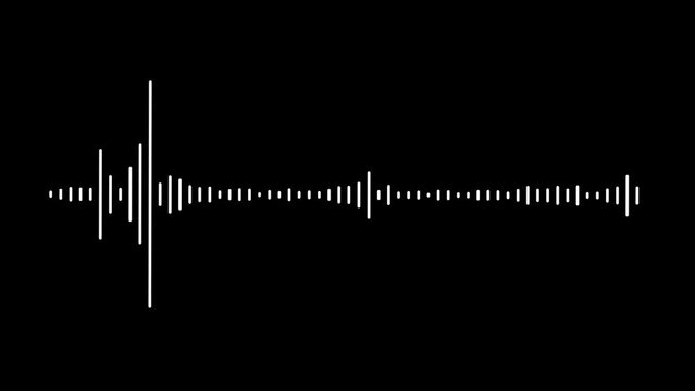 white video footage of audio visualizer on black background. Abstract music waves oscillation.
Futuristic sound wave visualization. wave form Audio. Isolated on transparent background.