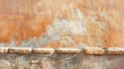 Eroded Elegance: An Aged Wall with Cracks and Peeling, Exuding Beauty in Its Imperfections