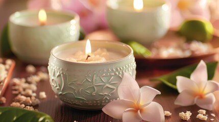 Delicate scents of jasmine and vanilla fill the air creating a peaceful and inviting atmosphere. 2d...