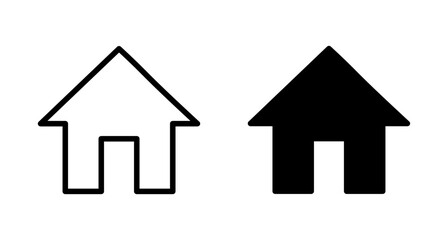 Home icon vector isolated on white background. House vector icon. Address