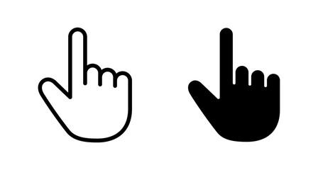 Hand click icon vector isolated on white background. pointer icon vector. hand cursor icon vector