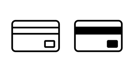 Credit card icon vector isolated on white background. Credit card payment icon vector