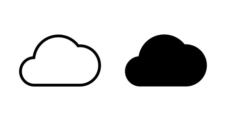 Cloud icon vector isolated on white background. cloud computing icon