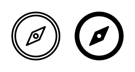 Compass icon vector isolated on white background. Compass vector icon