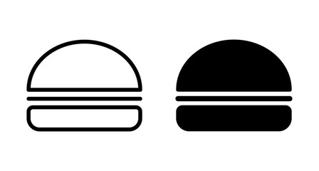 Hamburger icon vector isolated on white background. Burger and hamburger icon. Fast food vector icon