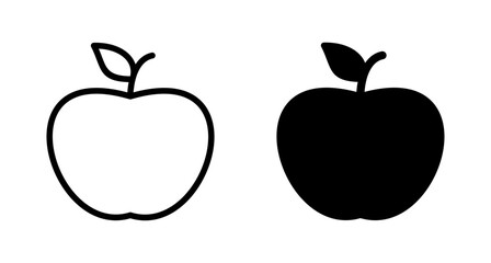 Apple icon vector isolated on white background. Apple vector icon.