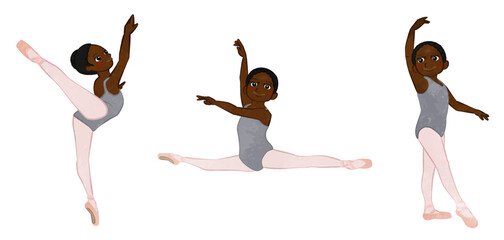 Girl giving basic ballet lessons  02 set