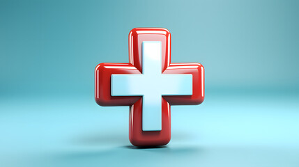 Obraz premium Cross Medic Icon 3d