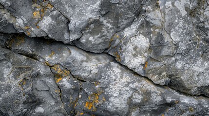 Close up of texture on a grey granite rock