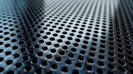 Perforated Mystery: A Macro View of a Black Surface Adorned with Mysterious Tiny Holes
