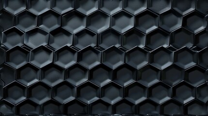 Regal Symmetry: A Luxurious Black and Gold Wall Featuring a Mesmerizing Hexagonal Pattern