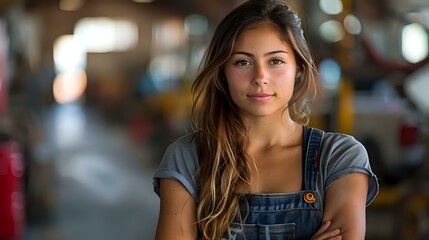 Fototapeta premium Confident Professional in Industrial Workshop