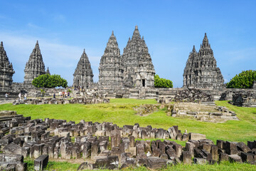 Indonesia, Yogyakarta, April 14, 2024: Prambanan temple Hindu, UNESCO world heritage