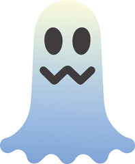 isolated ghost, icon colored shapes gradient