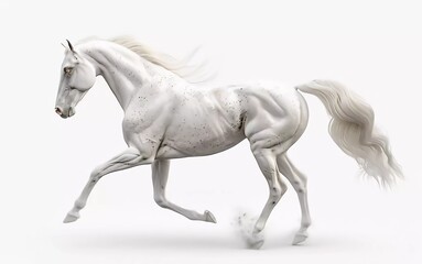 Obraz na płótnie Canvas very beautiful fantasy horse isolated on white 3d illustration