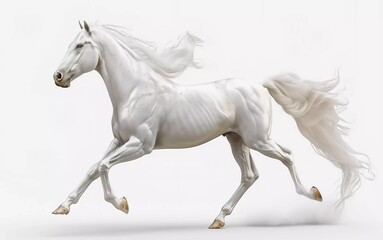 cute fantasy horse isolated on white 3d illustration