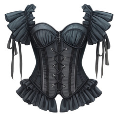Corset, PNG isolated white object