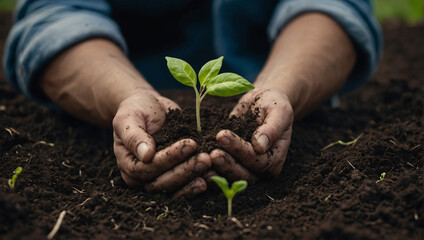 Grows in the soil in hand
