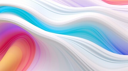 A vibrant abstract background with flowing waves of pink, blue, and white gradients creating a smooth, soft texture throughout the design.