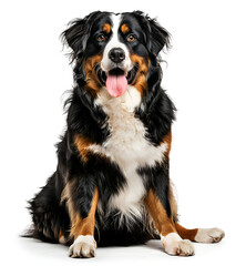 bernese mountain dog isolated on white background