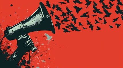 world press freedom day poster for the event is made with colors that depict courage and freedom