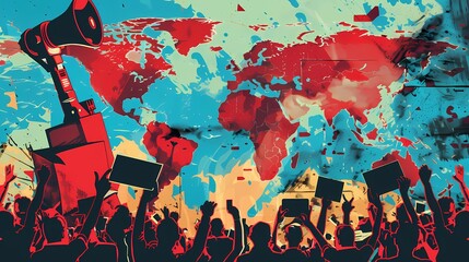world press freedom day poster for the event is made with colors that depict courage and freedom