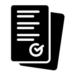 Fototapeta premium document glyph icon