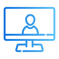 television gradient icon