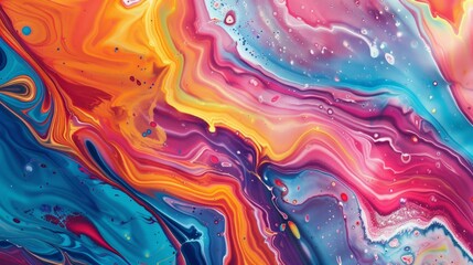 Fototapeta premium Gilded Rhapsody: A Captivating Painting of a Purple and Gold Swirl, Enhanced by Vibrant Red and Orange Infusions