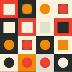 Minimalist Geometric Abstract Shapes Pattern with Solid Color Background Clean Modern Design