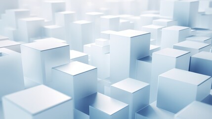 Geometric simplicity with 3D cubes in a sparse layout, ideal for a clean technology or innovation themed background,