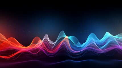 Shockwave and sound wave interaction on an abstract background, visualizing audio impact,