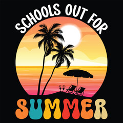 Obraz premium Schools Out For Summer Shirt design