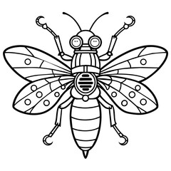 Digital artistic mechanical steampunk-insect-specimens - Vector - Vector art - Vector illustration - Vector design - Latest Vector - Ultimate Vector - Premium Vector - Vector pro