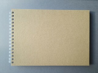 Closed notebook with spring binding