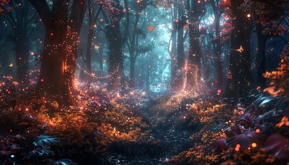 Capture a magical forest scene with a wide-angle lens