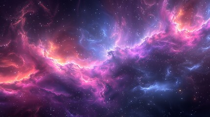 Obraz premium Dive into the depths of space with a dynamic abstract composition of black and dark purple diagonal layers, representing the dark void of the cosmos, sprinkled with stars and decorated