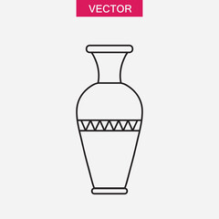Antique vases outline icon.vector flat liner illustration for web and app..eps