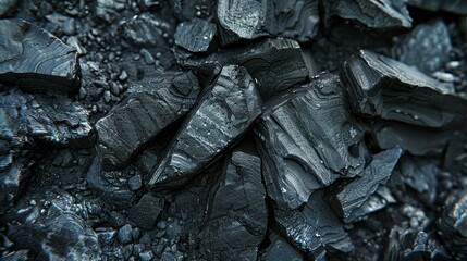 A close up of textured charcoal pieces