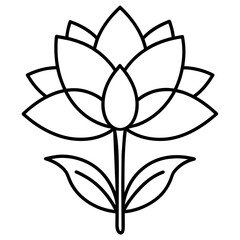 Obraz premium black and white flower vector