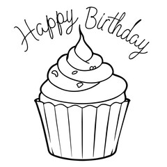 illustration of a cupcake