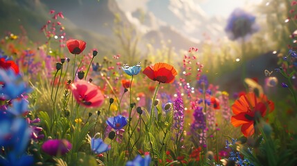 Obraz premium poppies in a field