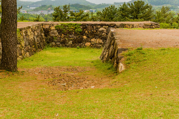 Remains of Japanese stone fortress in Suncheon, South Korea.