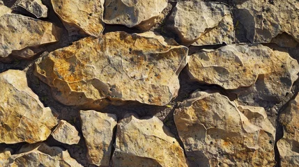 Fotobehang Dry cracked earth with rugged stones © abangaboy