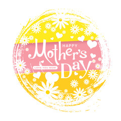 Happy Mother's Day Greeting Card. Vector Illustration